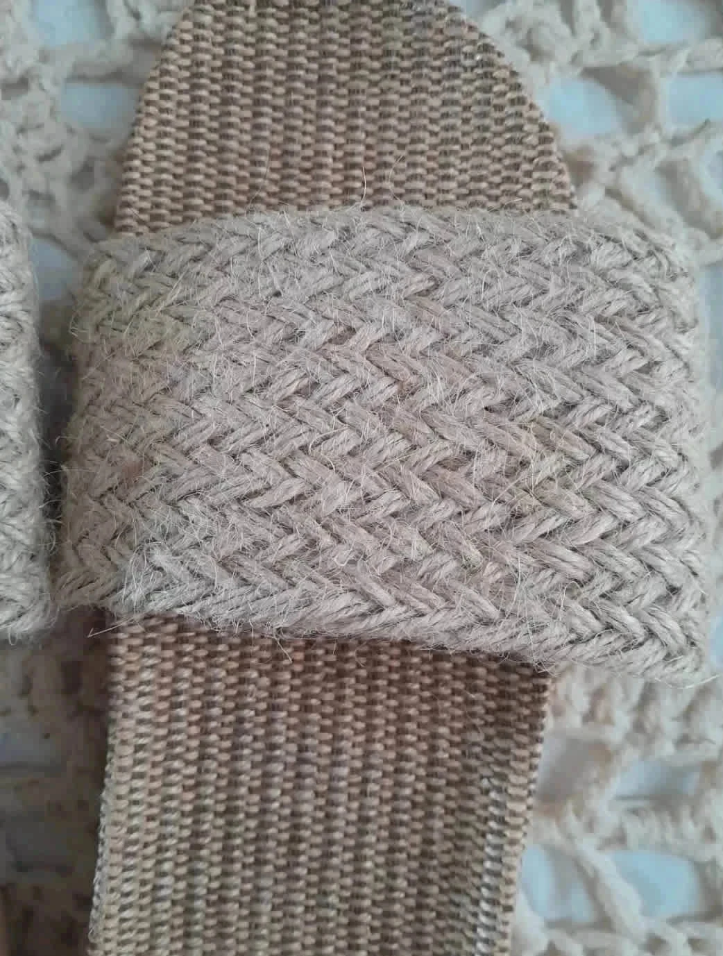 Slippers met koord, lichtbeige kleur, maat 40/41, Boheemse stijl – photo 2